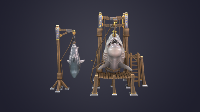 Capture Sharks Model 3D .c4d .max .obj .3ds .fbx .stl .blend 