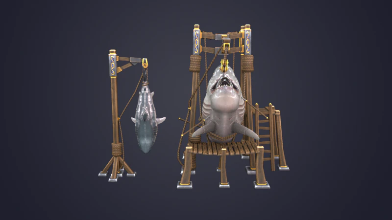 Capture Sharks 3D Model .c4d .max .obj .3ds .fbx .stl .blend 