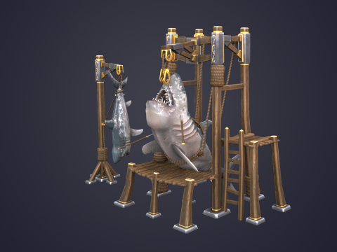 Capture Sharks Model 3D