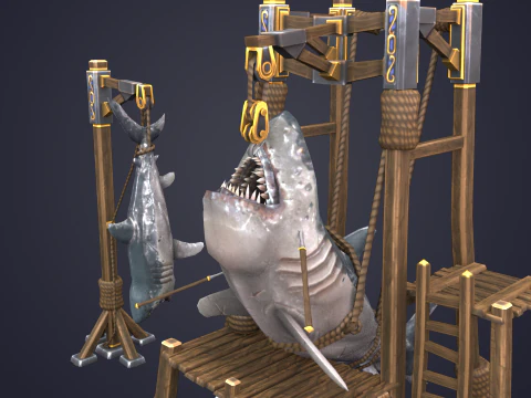 Capture Sharks 3D Model