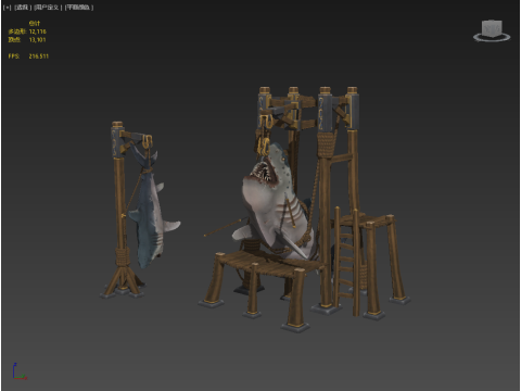Capture Sharks Model 3D