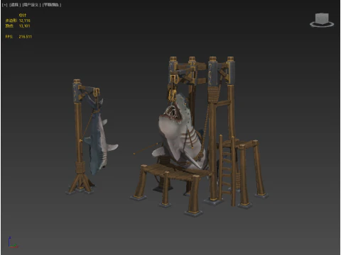 Capture Sharks 3D Model