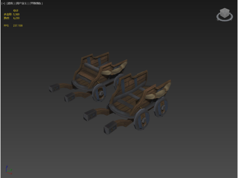 Medieval WheelBarrow 3D Model