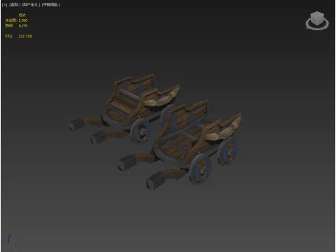 Medieval WheelBarrow 3D Model