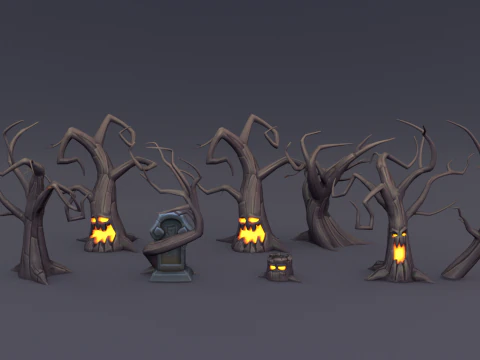 奇妙な - 枯れ木 3Dモデル