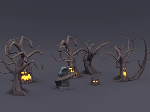 &Eacute;trange - arbre mort Modèle 3D