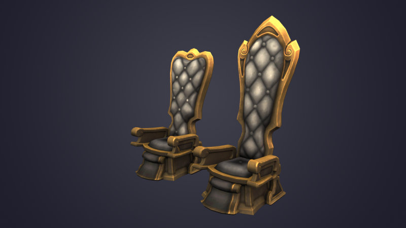 Throne 3D Model .c4d .max .obj .3ds .fbx .stl .blend 