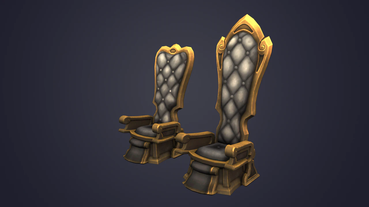 Throne 3D Model .c4d .max .obj .3ds .fbx .stl .blend