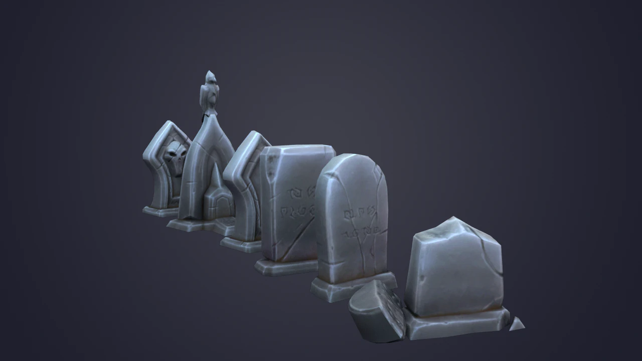 Tombstone 3D Model .c4d .max .obj .3ds .fbx .stl .blend 