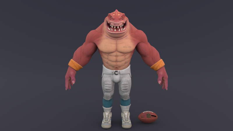 Sharkman Rigged 3D Модель .c4d .max .obj .3ds .fbx .stl .blend