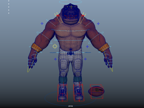 Sharkman Rigged 3D Модель