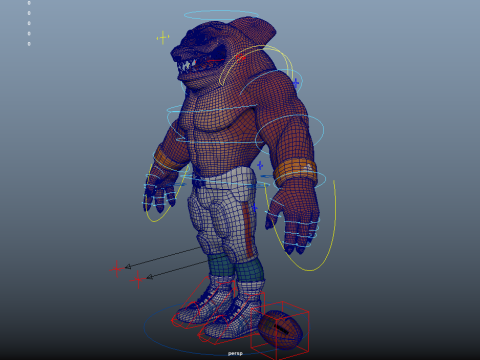 Sharkman Rigged 3D Модель