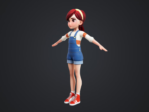 Cartoon Family Rigged 3D Модель