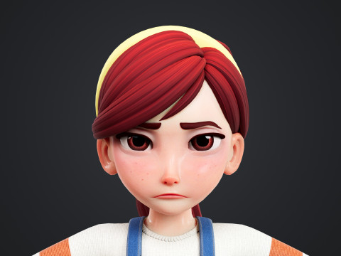 Cartoon Family Rigged 3D Модель
