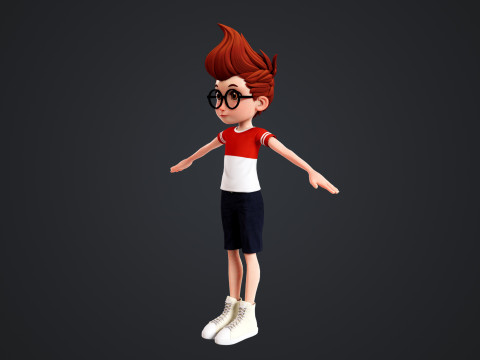 Cartoon Family Rigged 3D Модель