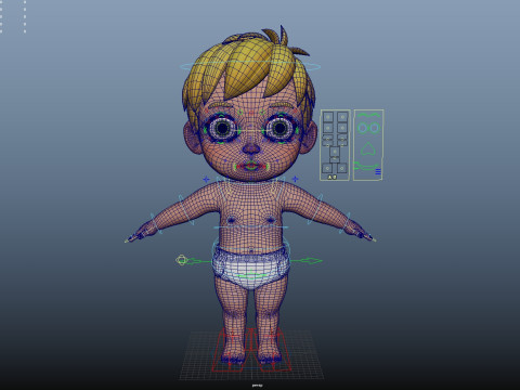 Cartoon Family Rigged 3D Модель