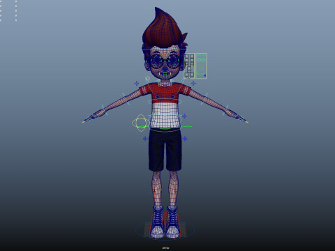 Cartoon Family Rigged 3D Модель