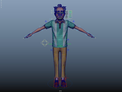 Cartoon Old Man Rigged Modello 3D