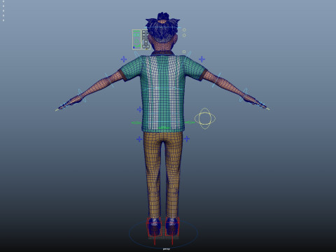 Cartoon Old Man Rigged Modello 3D