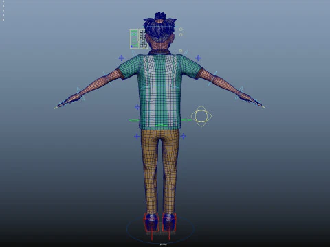 Cartoon Old Man Rigged 3D Model