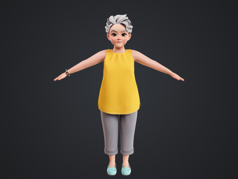 Cartoon Family Rigged 3D-Modell