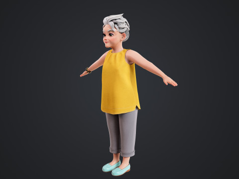 Cartoon Family Rigged 3D-Modell