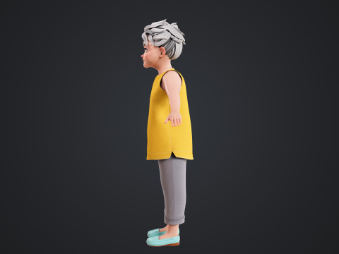 Cartoon Family Rigged 3D-Modell