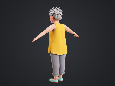Cartoon Family Rigged 3D-Modell