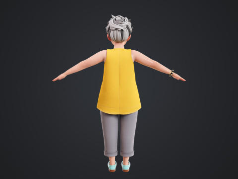 Cartoon Family Rigged 3D-Modell