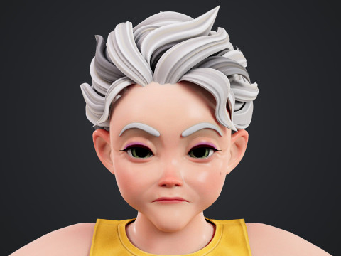 Cartoon Family Rigged 3D-Modell