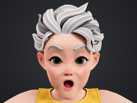 Cartoon Family Rigged 3D-Modell