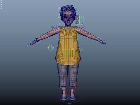 Cartoon Family Rigged 3D-Modell