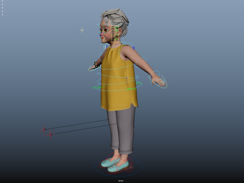Cartoon Family Rigged 3D-Modell