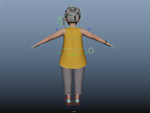 Cartoon Family Rigged 3D-Modell