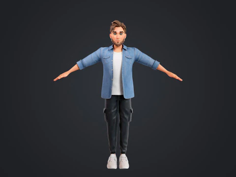 Cartoon Man 3D Model