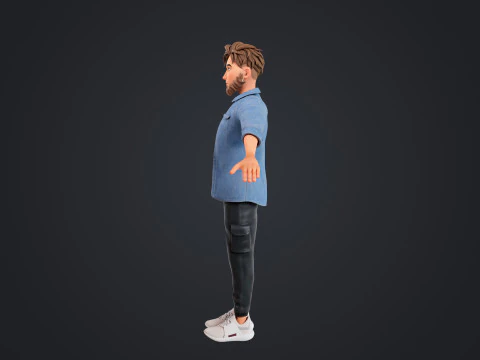 Cartoon Man 3D Model