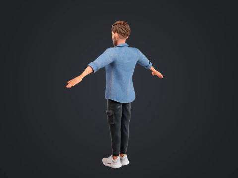 Cartoon Man 3D Model