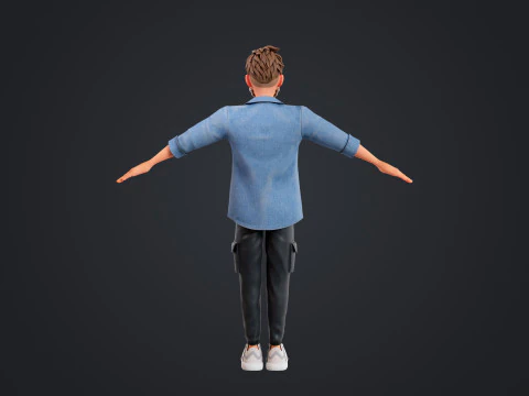 Cartoon Man 3D Model