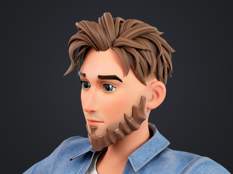 Cartoon Man 3D Модель