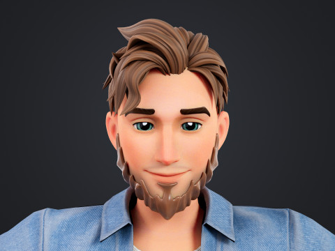 Cartoon Man 3D Модель