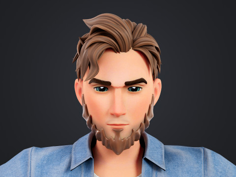 Cartoon Man 3D Модель