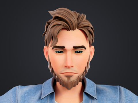 Cartoon Man 3D Модель