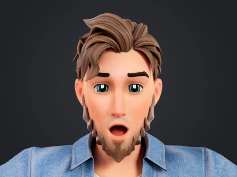 Cartoon Man 3D Model