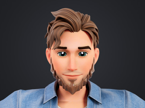 Cartoon Man 3D Модель