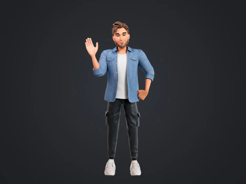Cartoon Man 3D Model