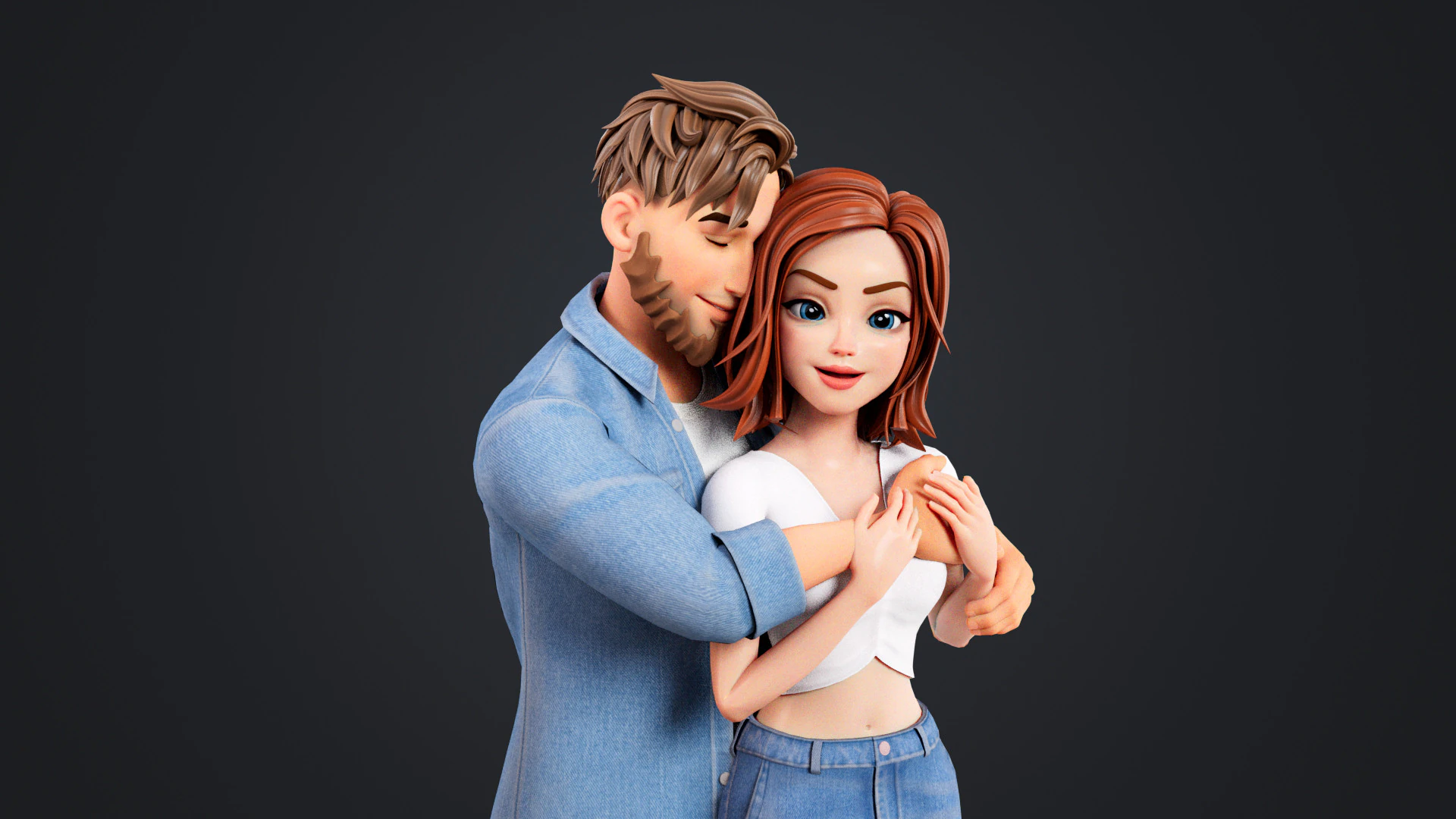 Cartoon Lover 3D Model .c4d .max .obj .3ds .fbx .stl .blend 