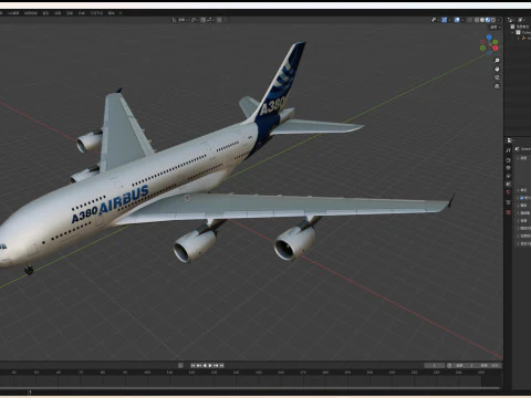 Airbus A380 3D Model