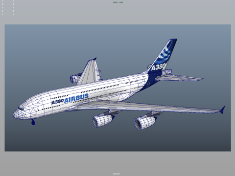Airbus A380 3D Модель
