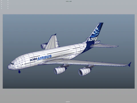 Airbus A380 3D Model