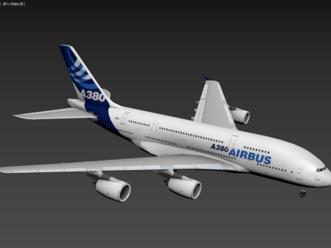 Airbus A380 3D Модель